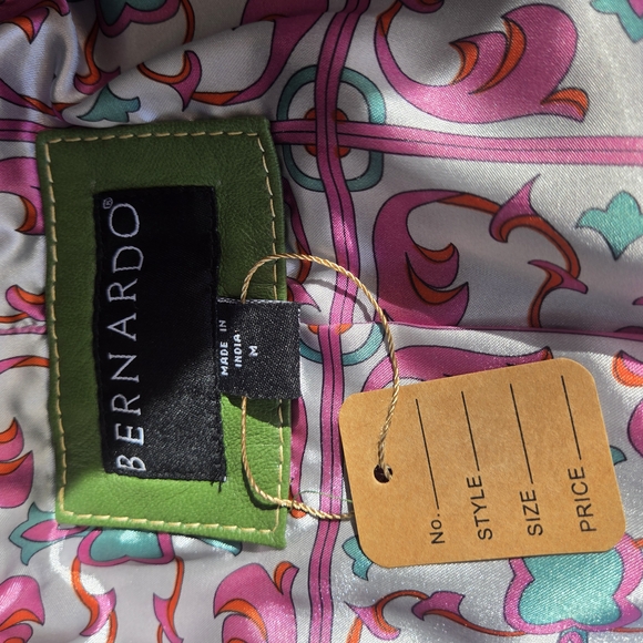 Bernardo Green Genuine Leather Blazer Jacket (M) - Picture 7 of 8